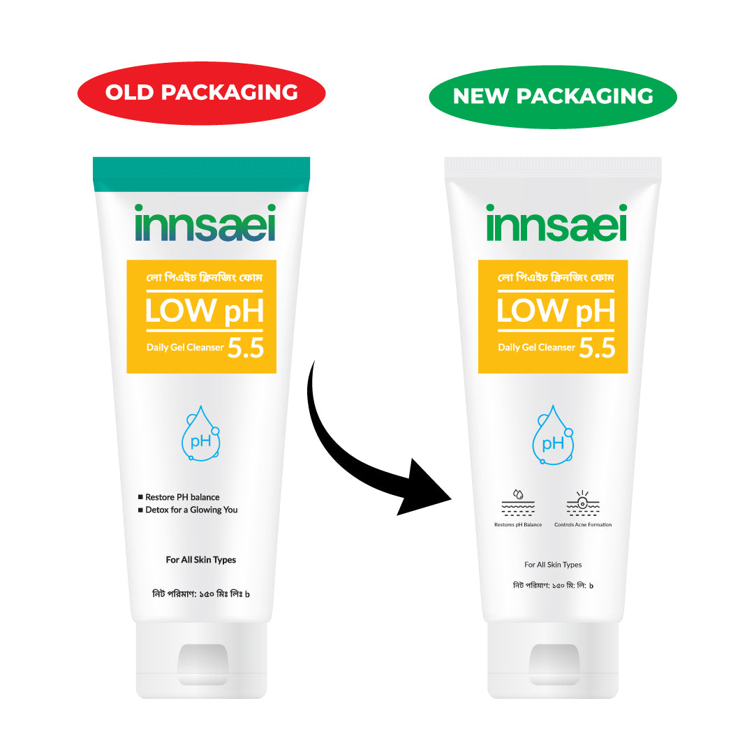 Innsaei Low pH Daily Gel Cleanser 5.5 (150ml) – Gentle Acne Control Face Wash for All Skin Types