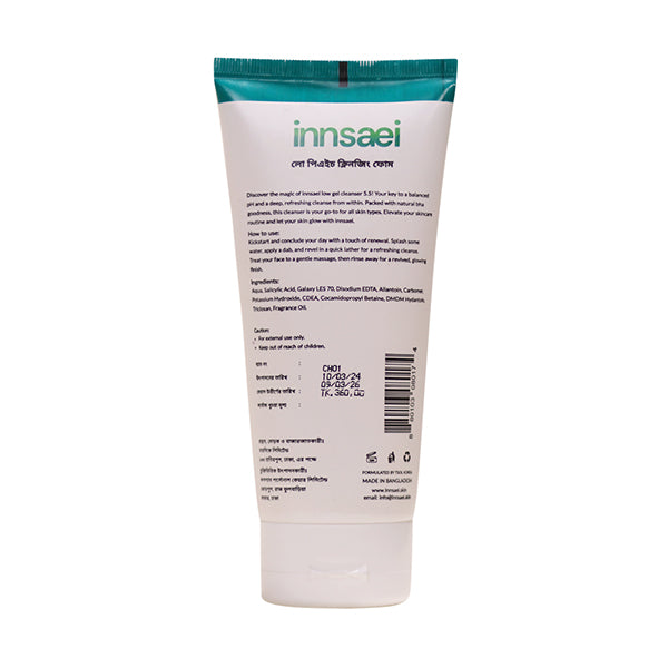 Innsaei Low pH Daily Gel Cleanser 5.5 (150ml) – Gentle Acne Control Face Wash for All Skin Types